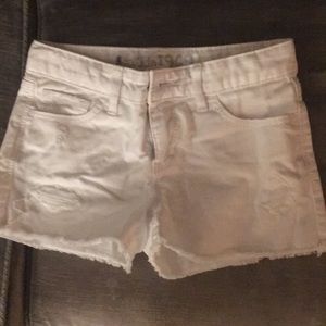 GAP girls jean shorts, white size 10